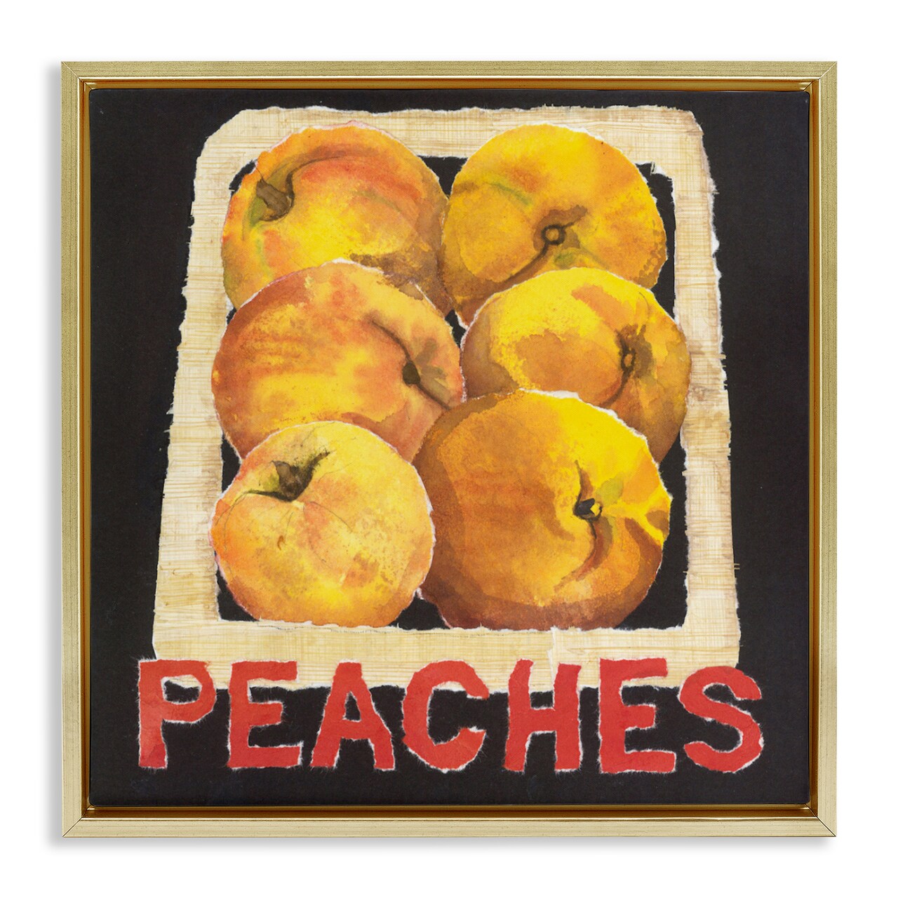 Stupell Industries Collaged Garden Peaches Floating Frame, design by Nancy Overton